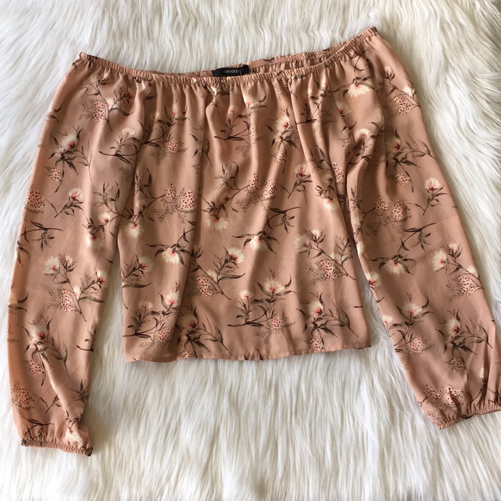 Forever 21 Floral Off the Shoulder Top